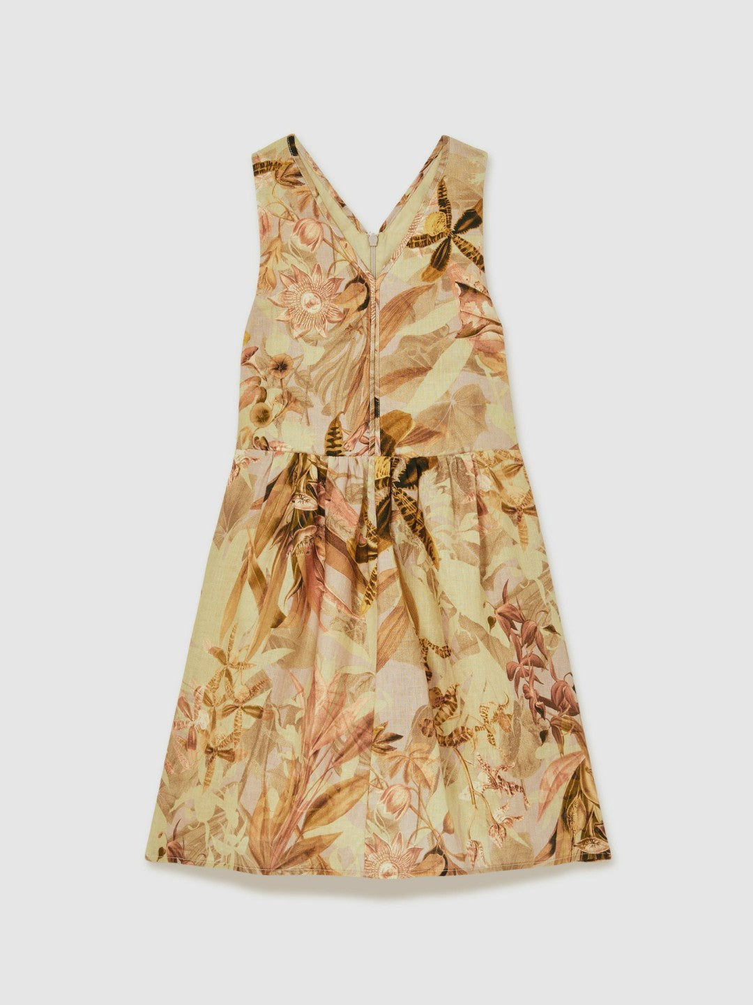 9-13 yrs  | NYBG Floral-Print Midi Dress in Khaki Children & Baby | Reiss