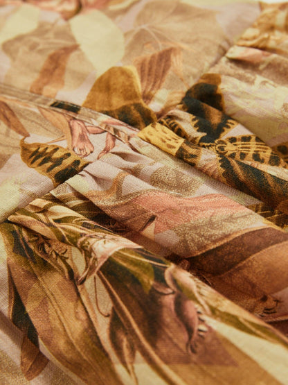 9-13 yrs  | NYBG Floral-Print Midi Dress in Khaki Children & Baby | Reiss
