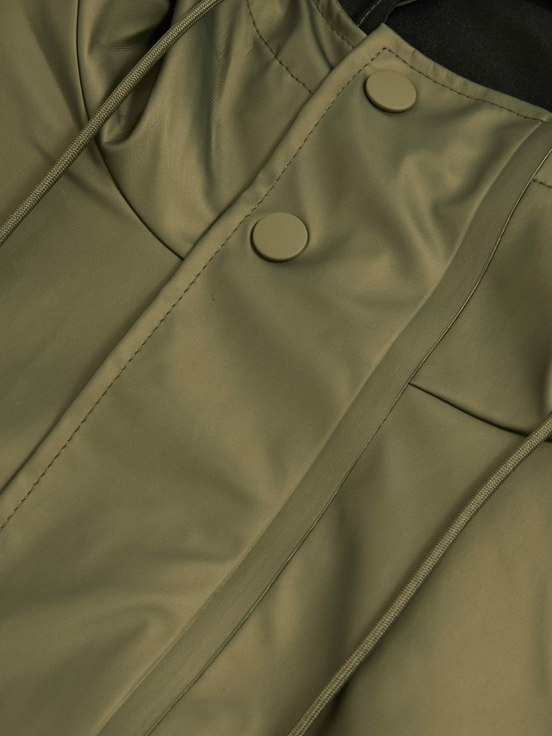 Rains Long Hooded Jacket in Revel Brass Green Women | Reiss
