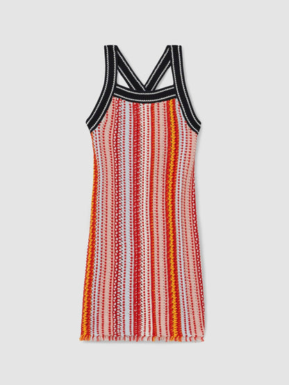9-13 yrs Cotton Striped Knit Dress in Multi Children & Baby | Reiss