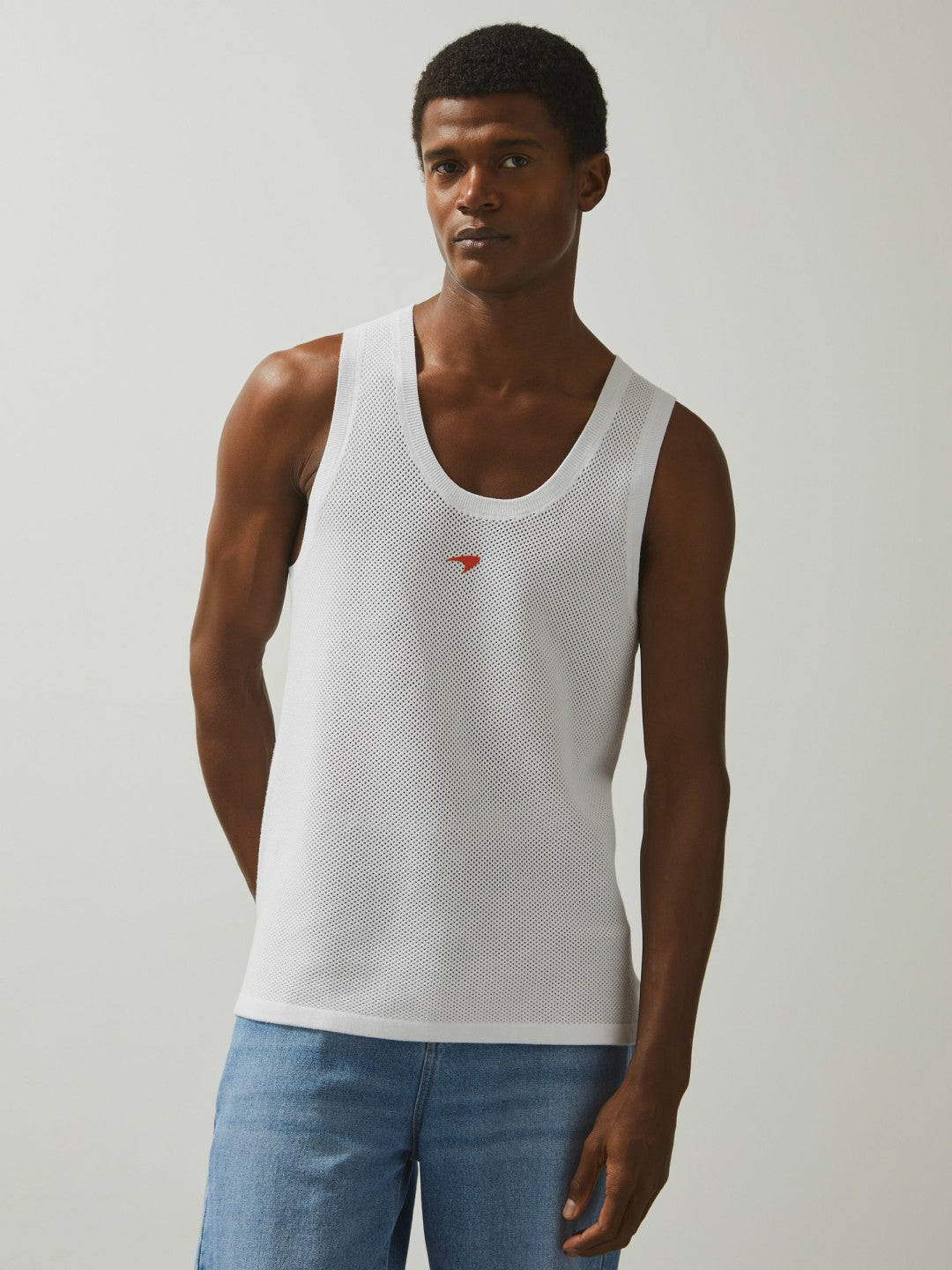 McLaren F1 Team Speedmark Knit Vest in White Men | Reiss