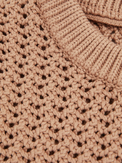 Cotton-Blend Crochet Vest in Soft Camel Men | Reiss