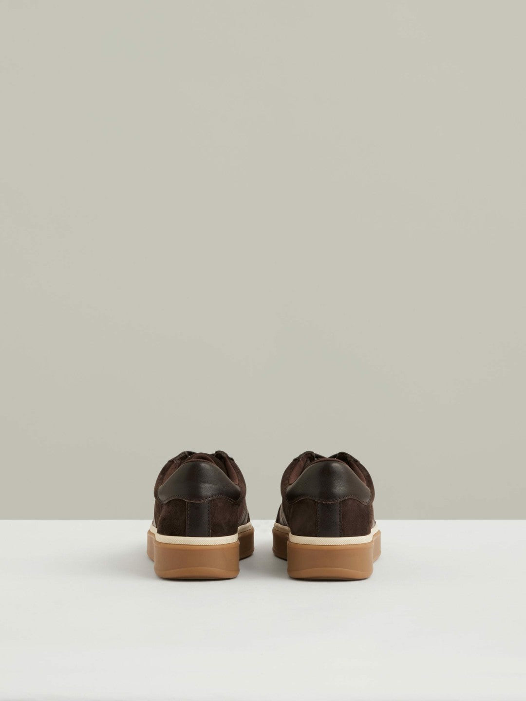 Suede Low-Top Trainers in Chocolate Women | Reiss
