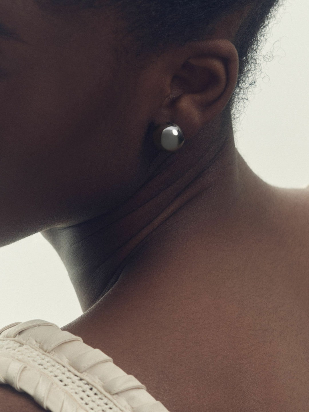 Polished Ball Huggie Earrings in Silver Tone Women | Reiss
