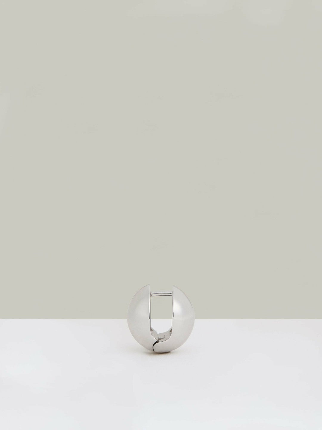 Polished Ball Huggie Earrings in Silver Tone Women | Reiss