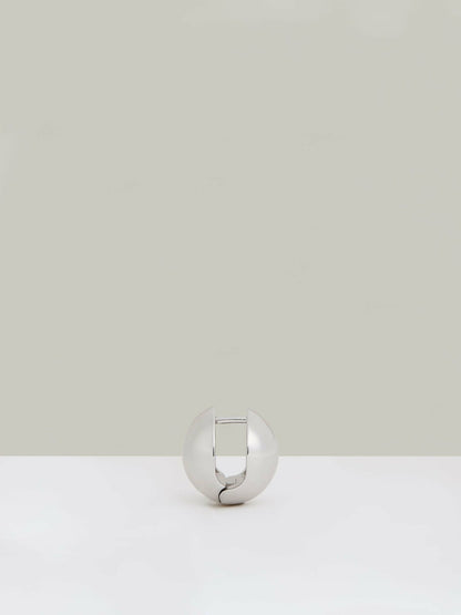 Polished Ball Huggie Earrings in Silver Tone Women | Reiss