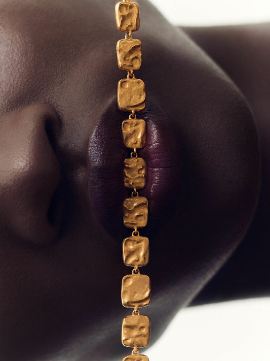 Molten Square Necklace in Gold Tone Women | Reiss