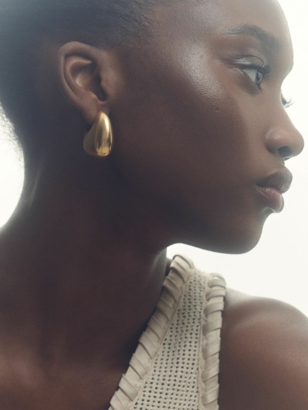 Curve Scoop Earrings in Gold Tone Women | Reiss