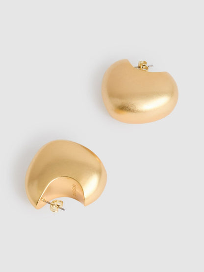 Curve Scoop Earrings in Gold Tone Women | Reiss