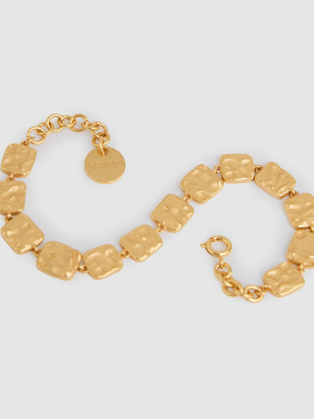 Molten Square Bracelet in Gold Tone Women | Reiss