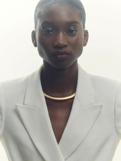 Polished Curve Choker in Gold Tone Women | Reiss