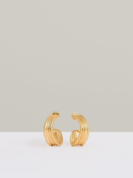 Fluid Hoop Earrings in Gold Tone Women | Reiss