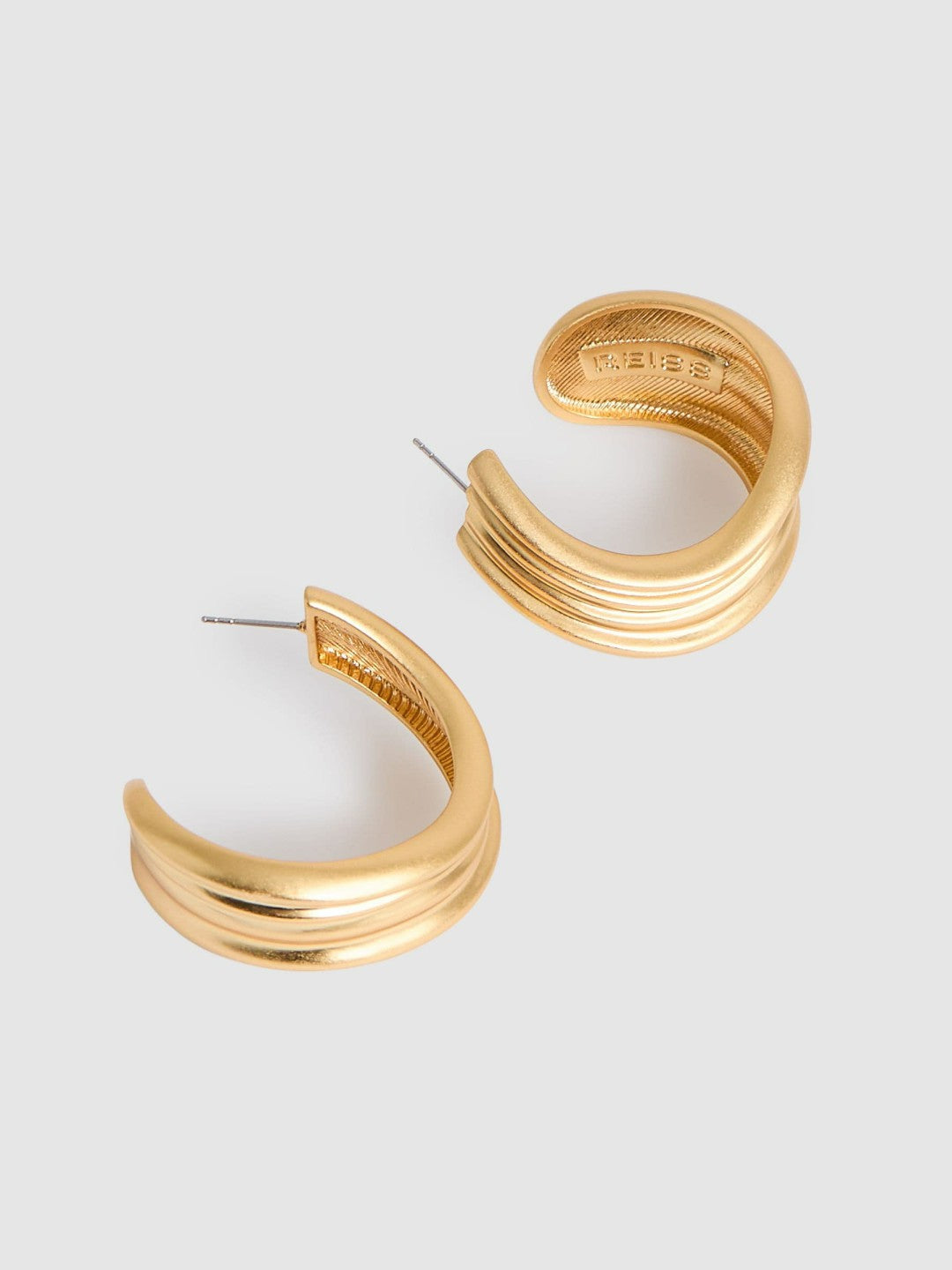 Fluid Hoop Earrings in Gold Tone Women | Reiss