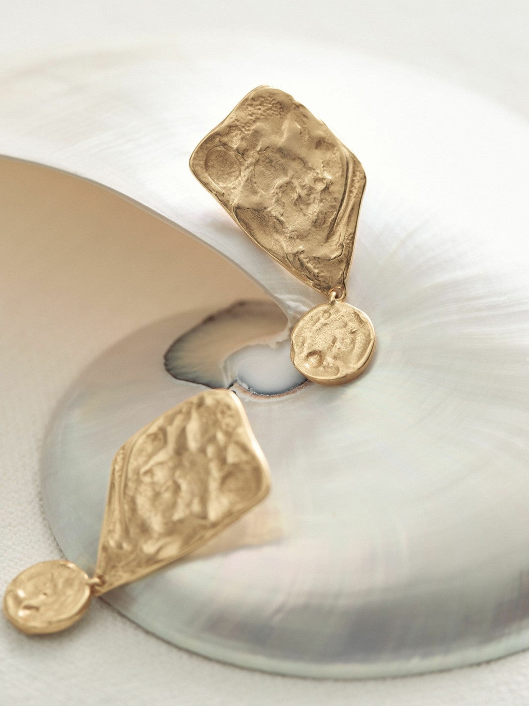 Molten Large Drop Earrings in Gold Tone Women | Reiss