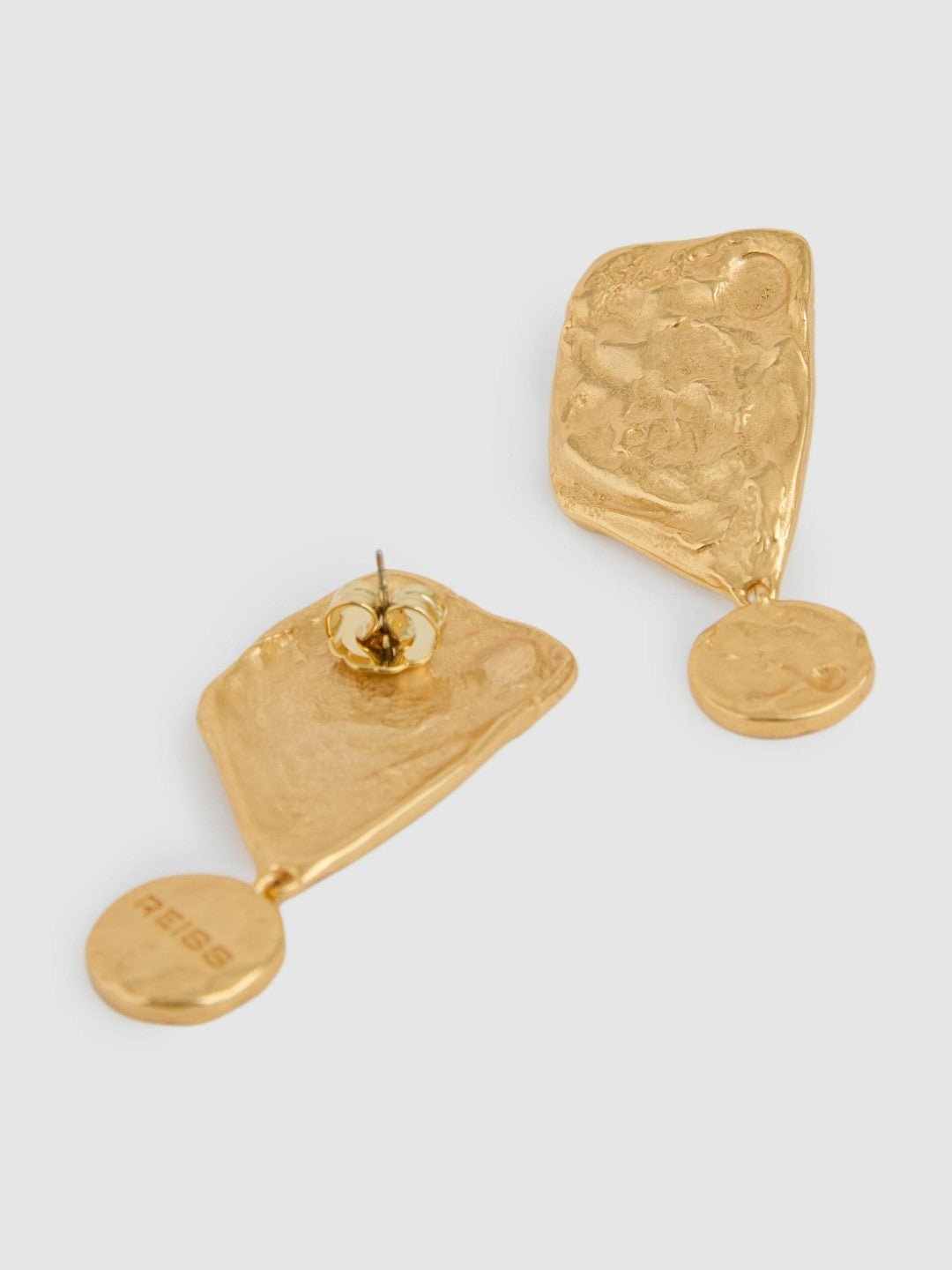 Molten Large Drop Earrings in Gold Tone Women | Reiss