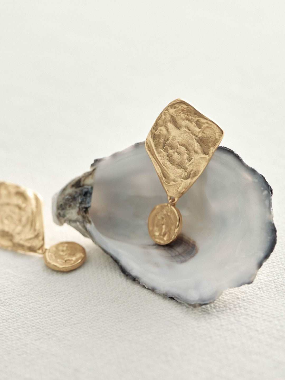 Molten Large Drop Earrings in Gold Tone Women | Reiss