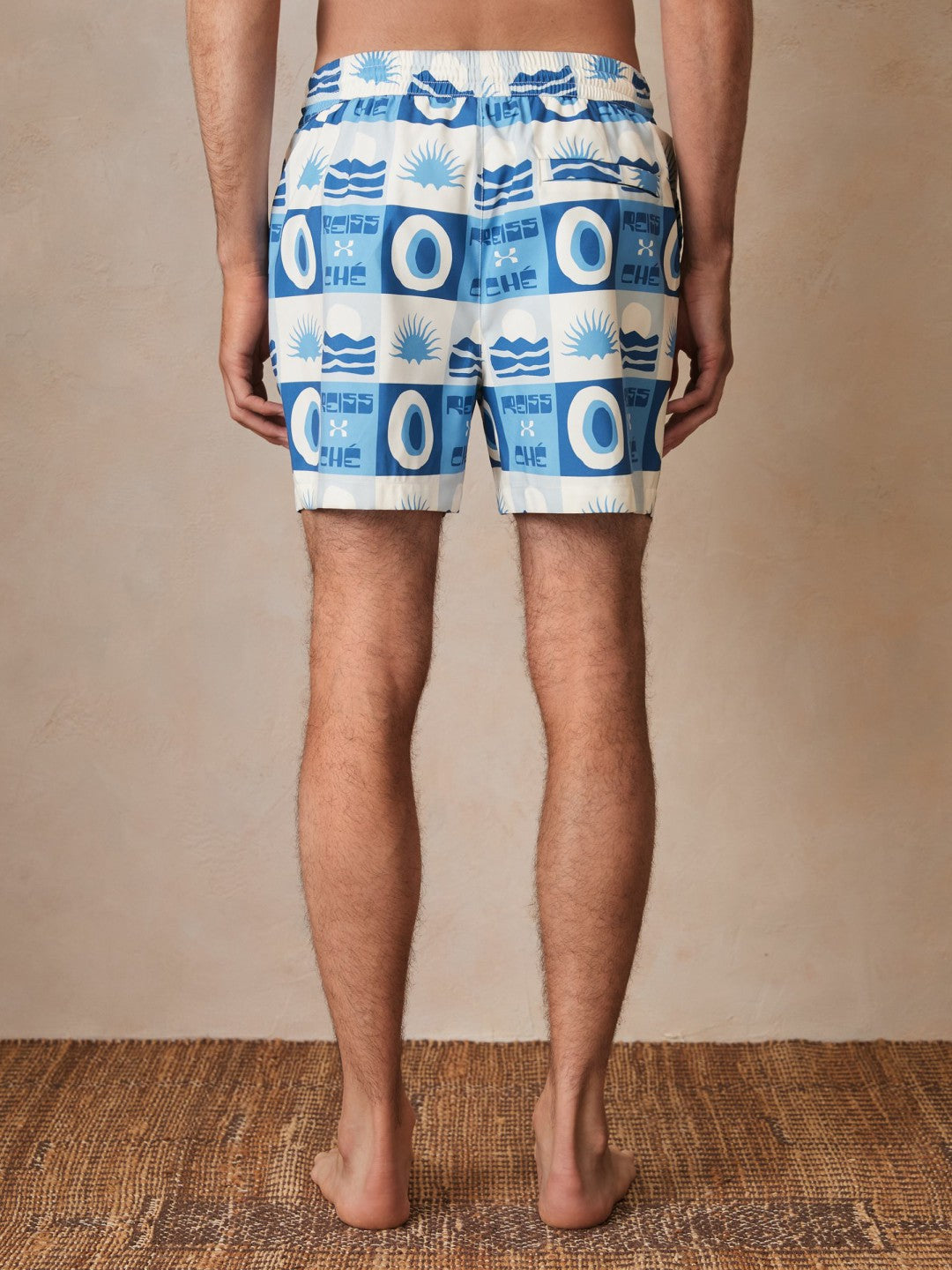 | Ché Sunset-Print Swim Shorts in Blue Multi Men | Reiss