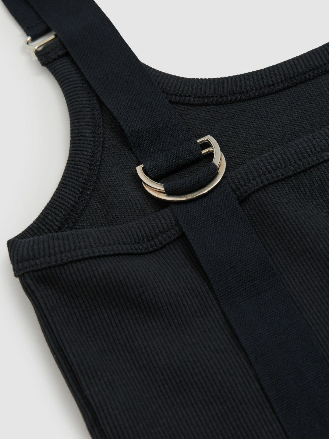 Stretch-Cotton D-Ring Strap Vest in Navy Women | Reiss