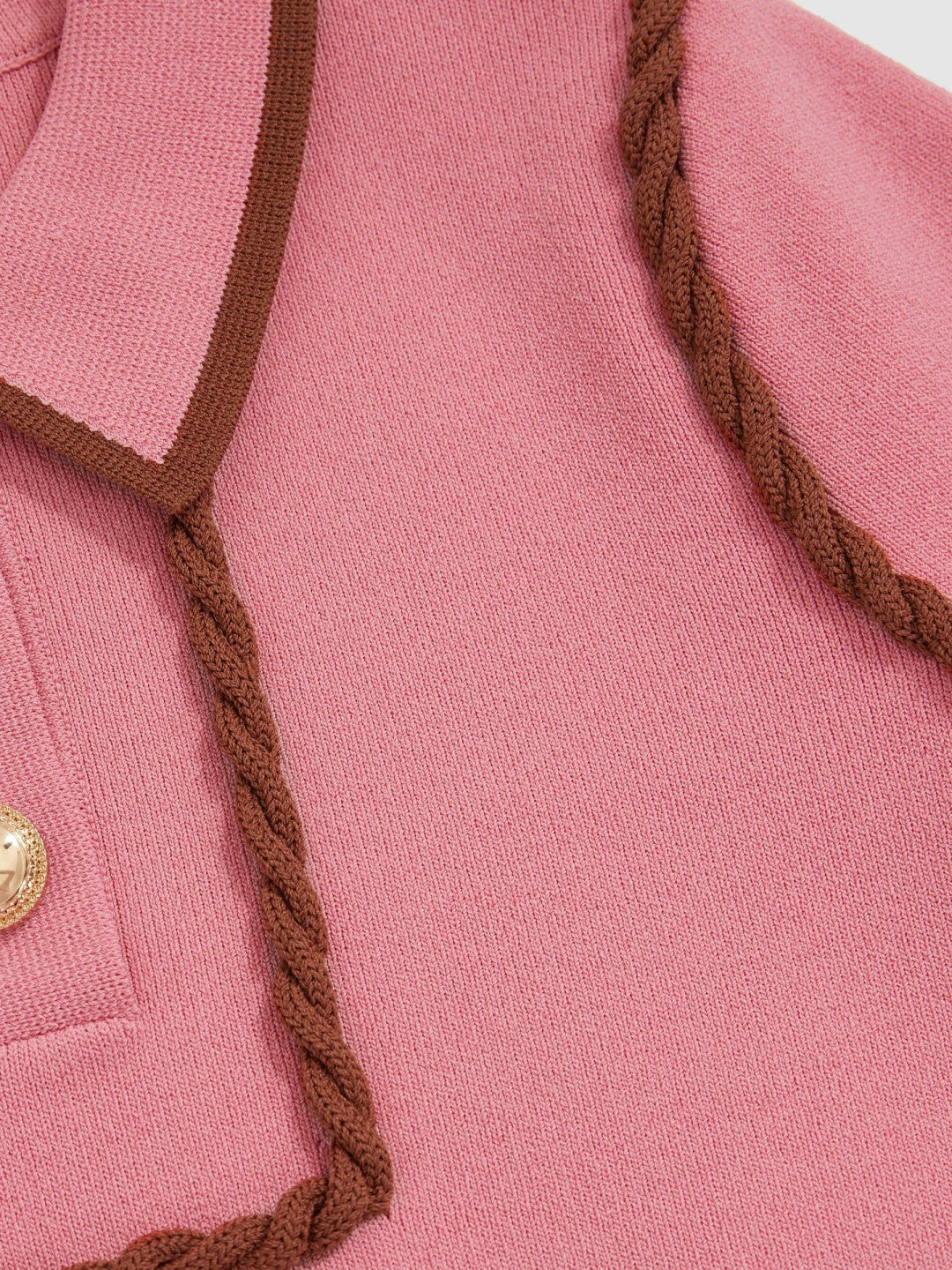 9-13 yrs Twist-Piped Knitted Dress in Pink Children & Baby | Reiss