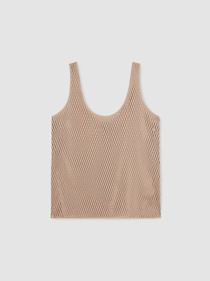 Atelier Laser-Cut Vest Top in Taupe Women | Reiss
