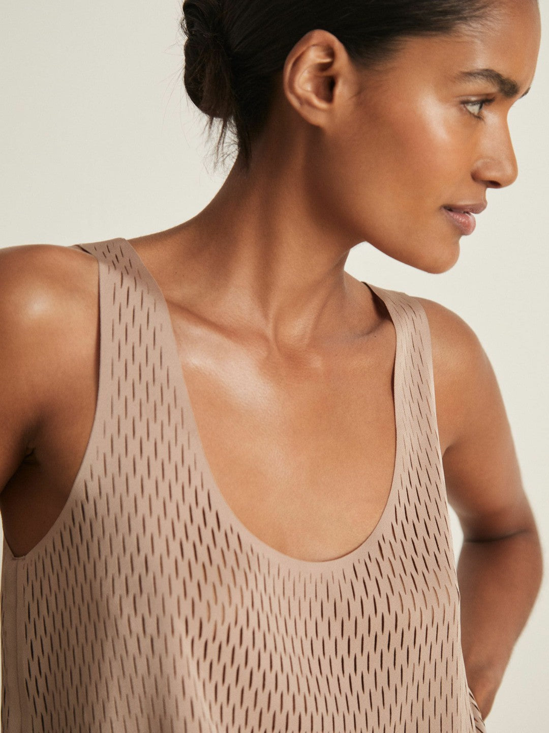 Atelier Laser-Cut Vest Top in Taupe Women | Reiss