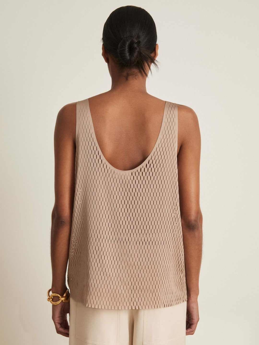 Atelier Laser-Cut Vest Top in Taupe Women | Reiss
