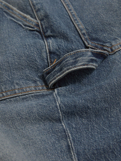 Good American Cuffed Straight-Leg Jeans in Indigo Women | Reiss