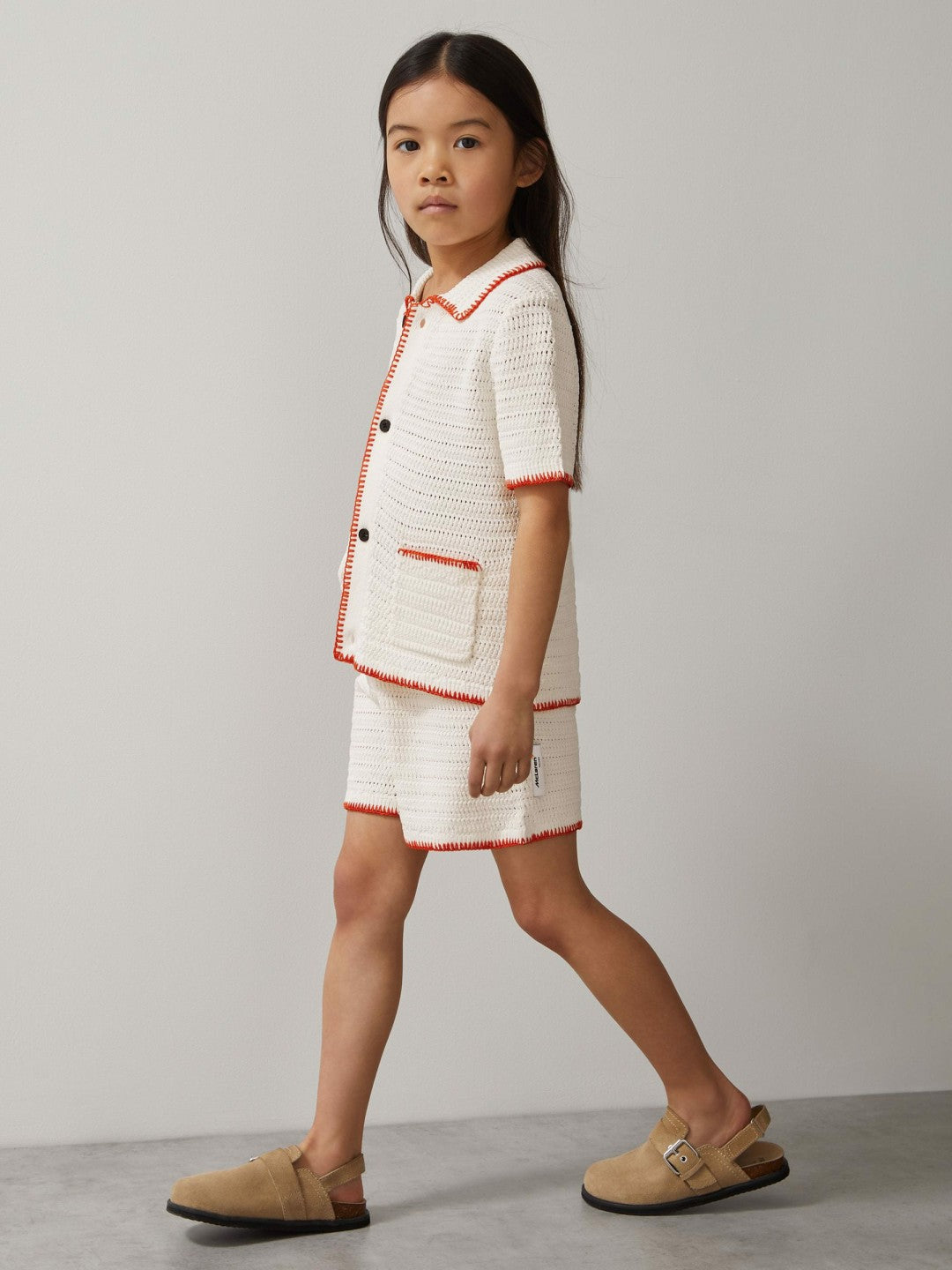 13-14 yrs McLaren F1 Team Crochet Shorts in Off White/Orange Children & Baby | Reiss