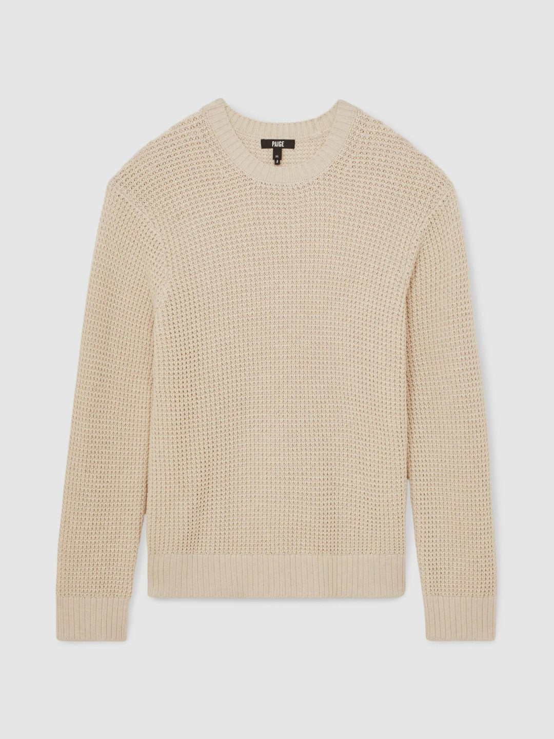 Paige Cotton Waffle-Knit Sweater in Natural Men | Reiss