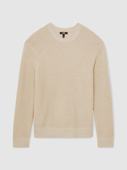 Paige Cotton Waffle-Knit Sweater in Natural Men | Reiss