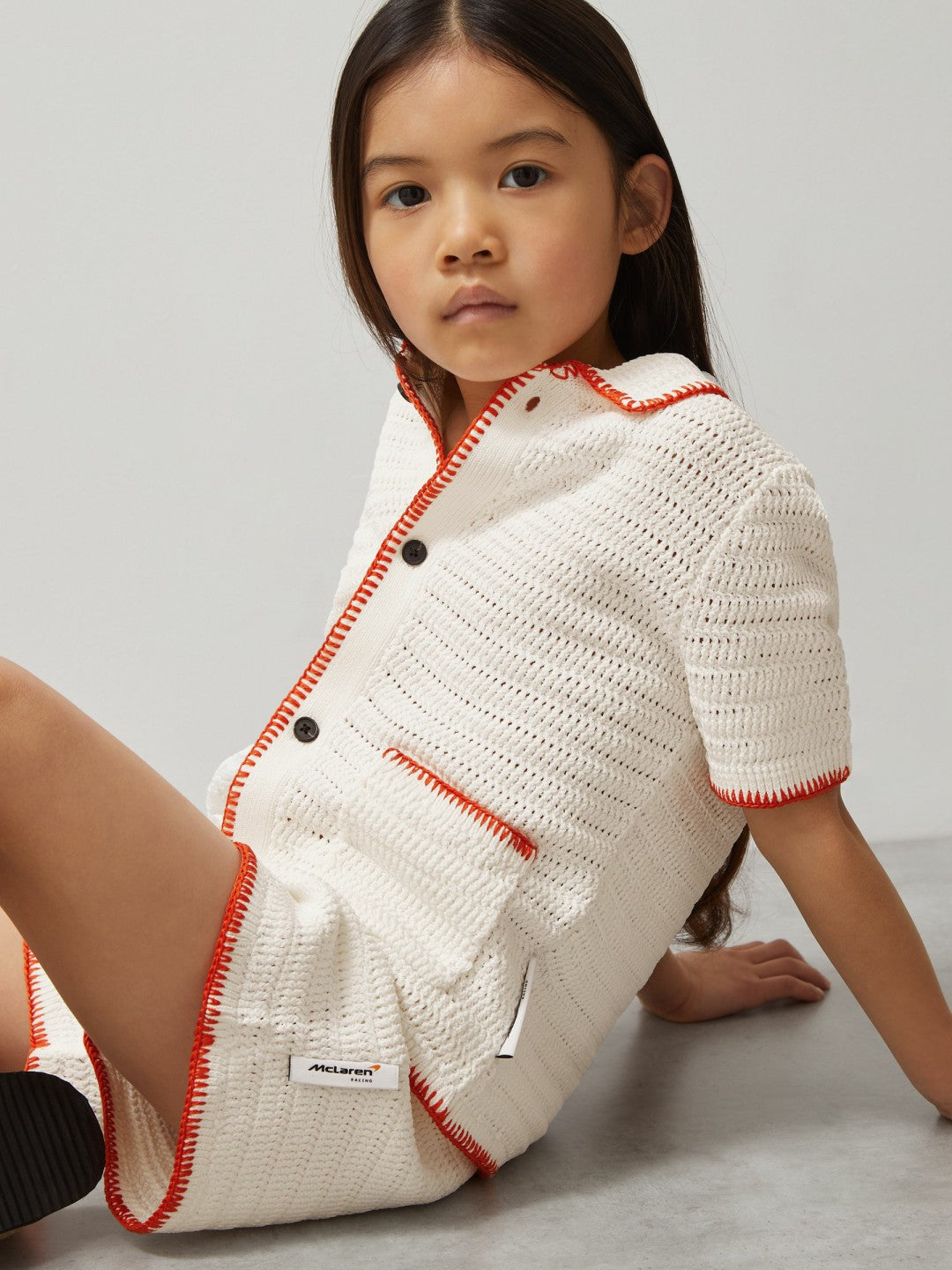 9-13 yrs McLaren F1 Team Crochet Shorts in Off White/Orange Children & Baby | Reiss