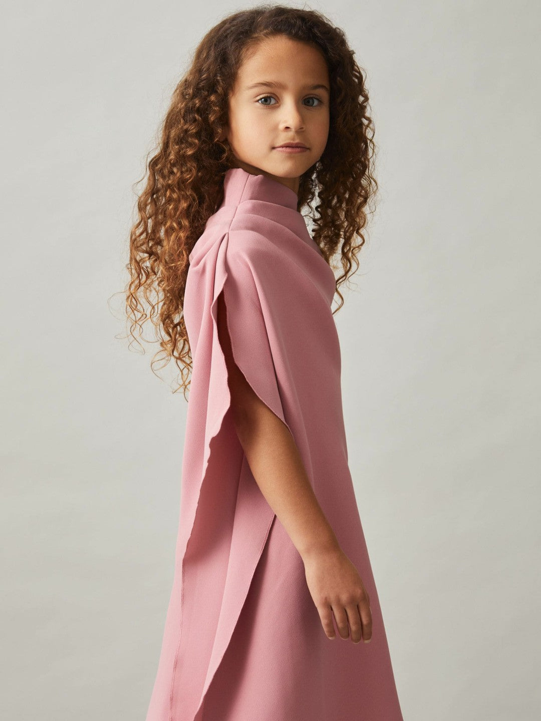 13-14 yrs One-Shoulder Draped Dress in Pink Children & Baby | Reiss