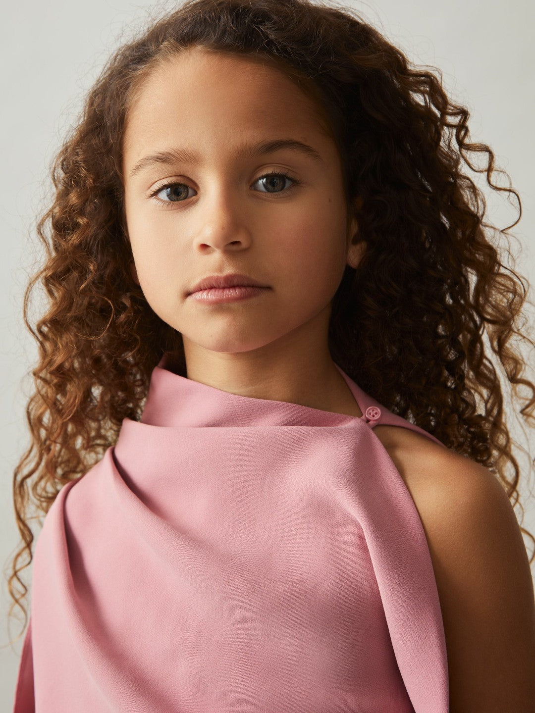 13-14 yrs One-Shoulder Draped Dress in Pink Children & Baby | Reiss