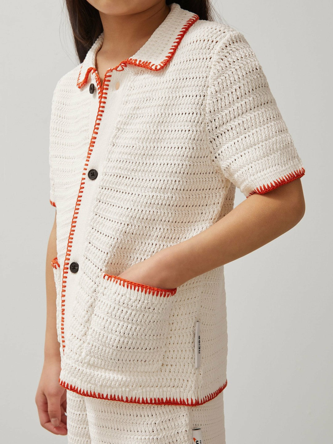 3-9 yrs McLaren F1 Team Crochet Shirt in Off White/Orange Children & Baby | Reiss