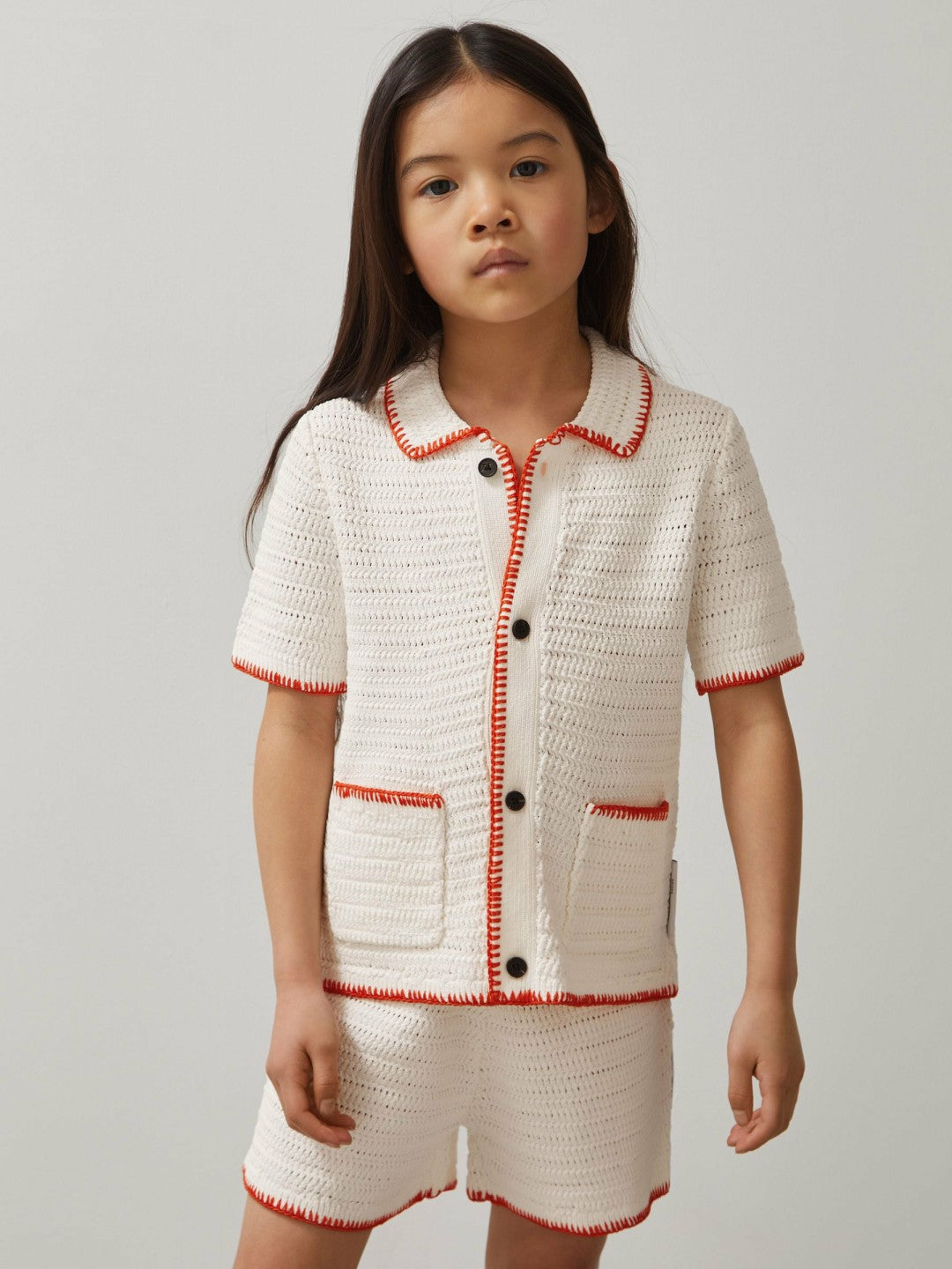 9-13 yrs McLaren F1 Team Crochet Shirt in Off White/Orange Children & Baby | Reiss