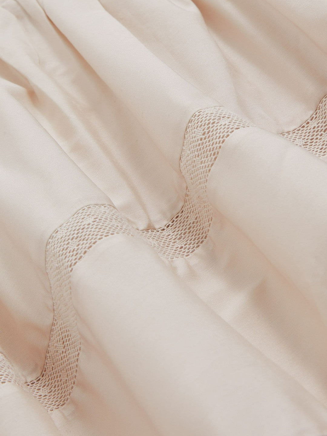 Shirred Ruffle Hem Mini Dress in Neutral Women | Reiss