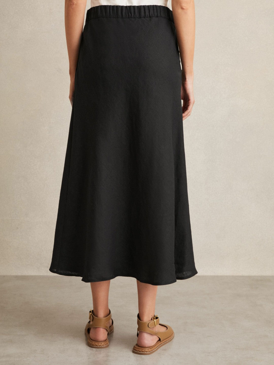 Slip Midi Skirt in Black Women | Reiss