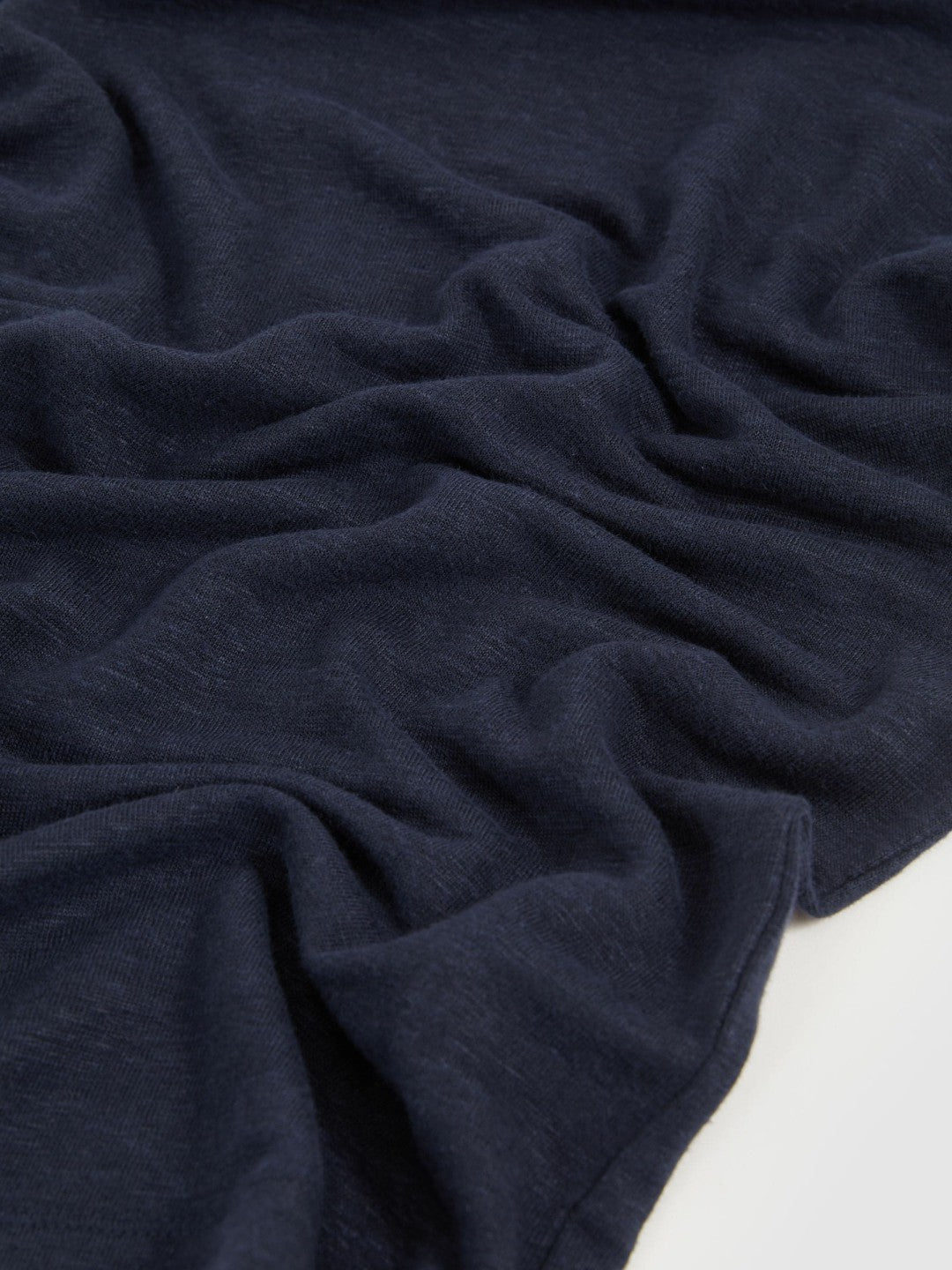 Linen Cap-Sleeve T-Shirt in Navy Women | Reiss