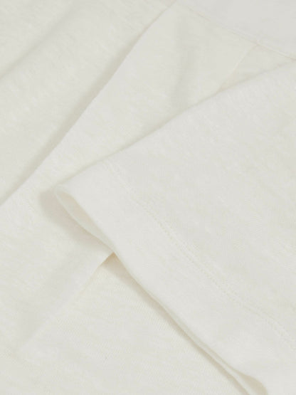 Linen V-Neck T-Shirt in White Women | Reiss