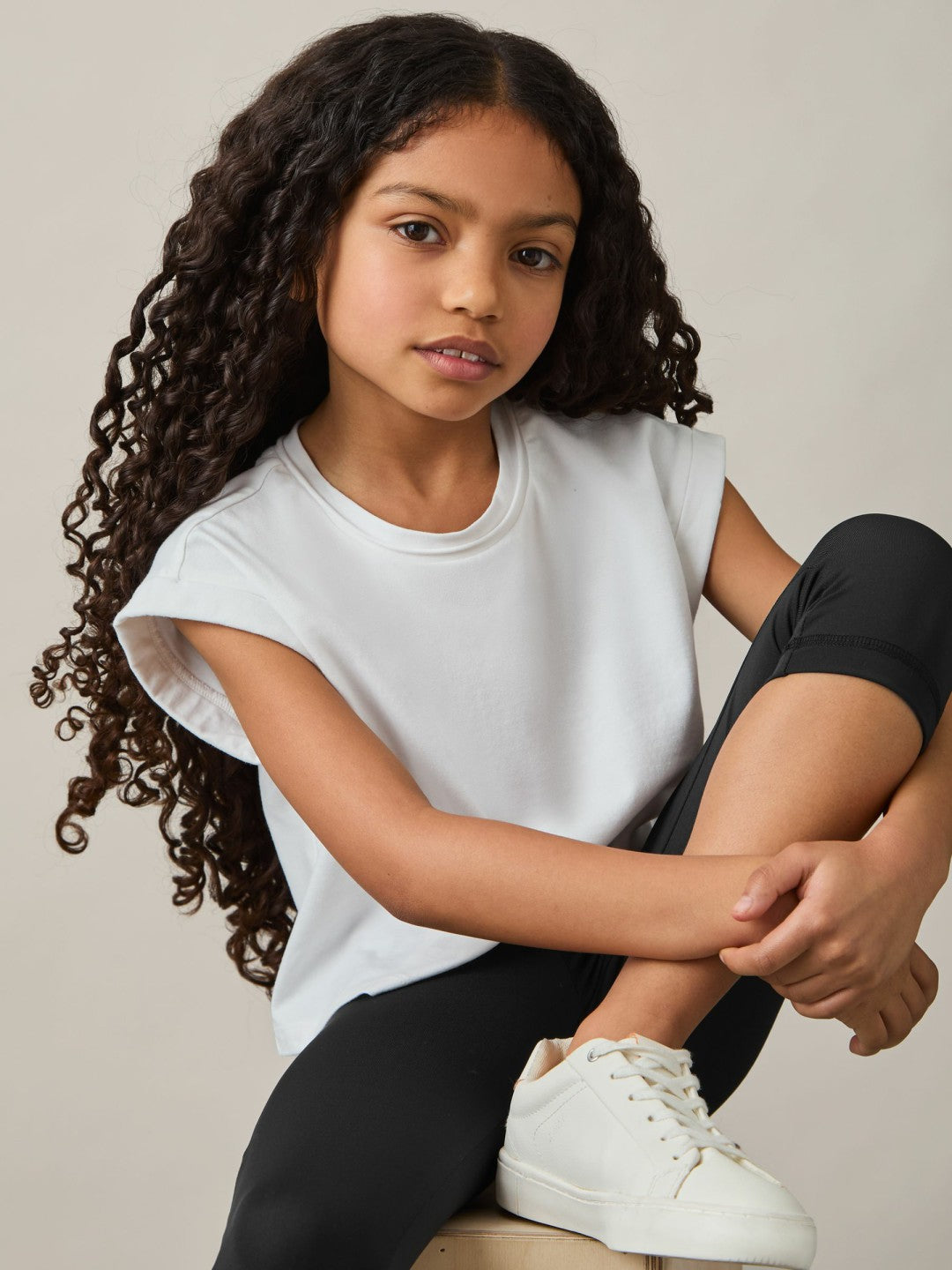 13-14 yrs Three-Quarter Length Leggings in Black Children & Baby | Reiss