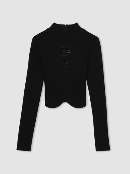 McLaren F1 Team Cut-Out Knit Crop Top in Black Women | Reiss