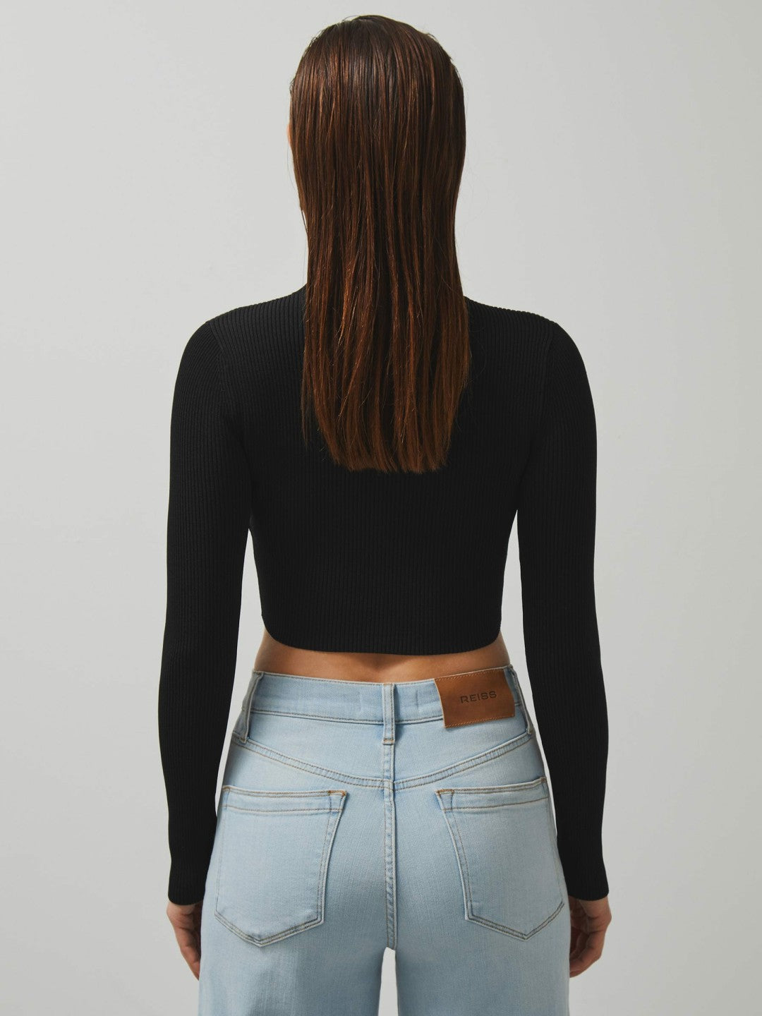 McLaren F1 Team Cut-Out Knit Crop Top in Black Women | Reiss