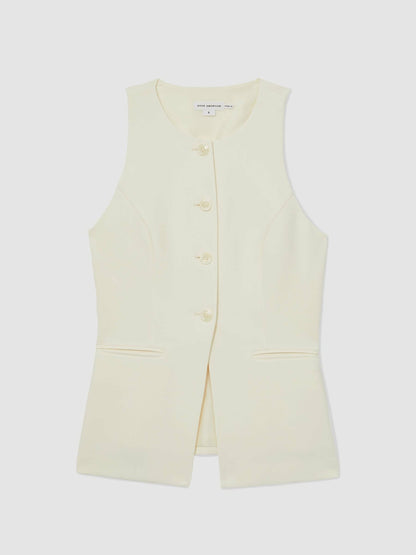 Luxe Suiting Vest in Cream Women | Reiss