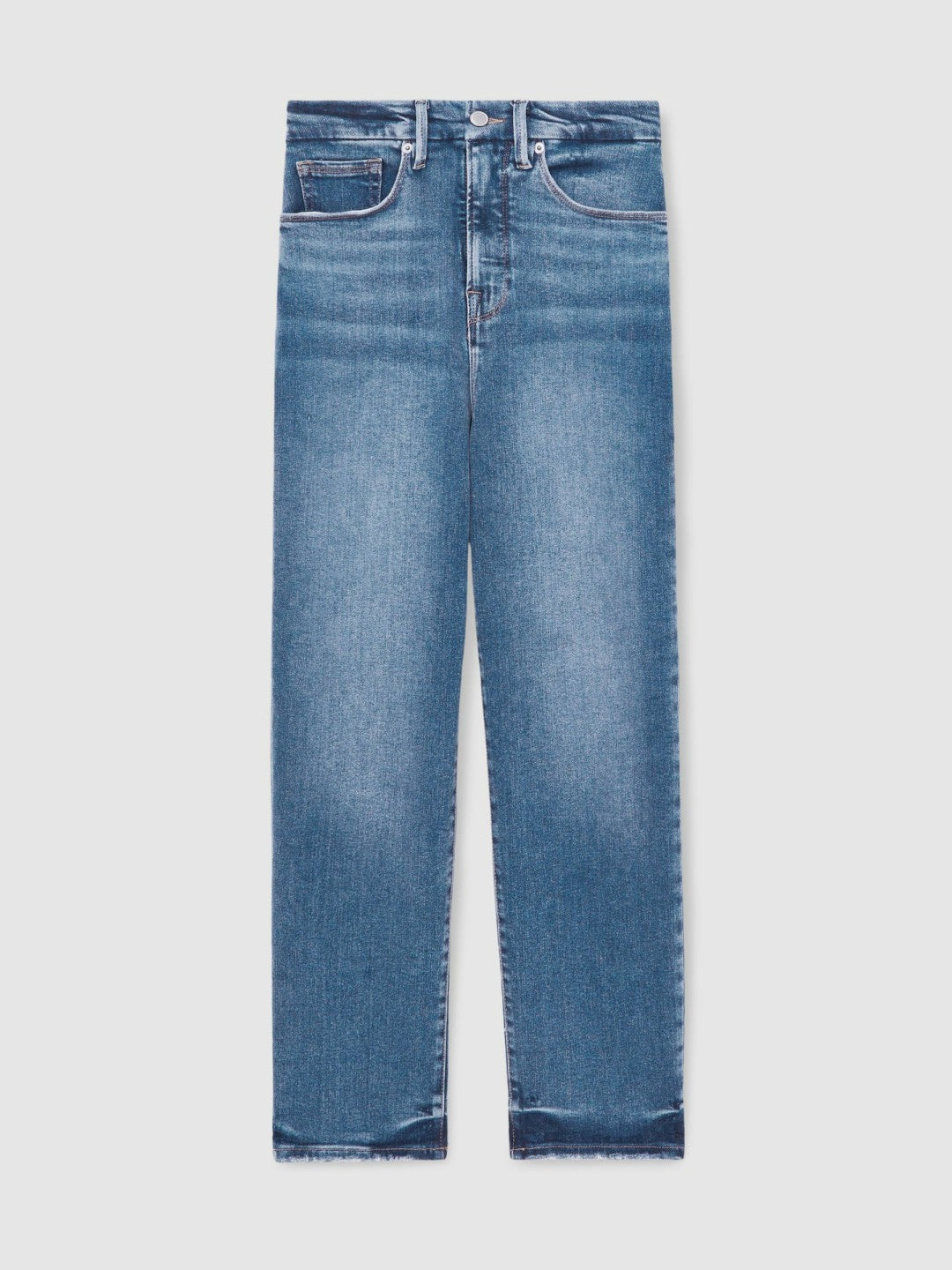 Straight Compression Jeans in Indigo Blue Women | Reiss