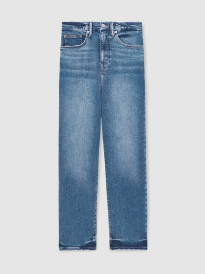 Straight Compression Jeans in Indigo Blue Women | Reiss