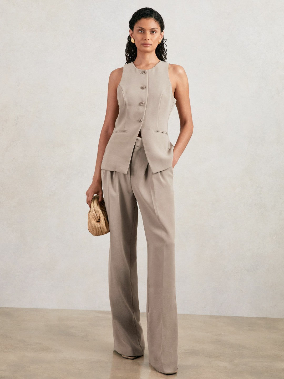 Luxe Suiting Vest in Beige Women | Reiss