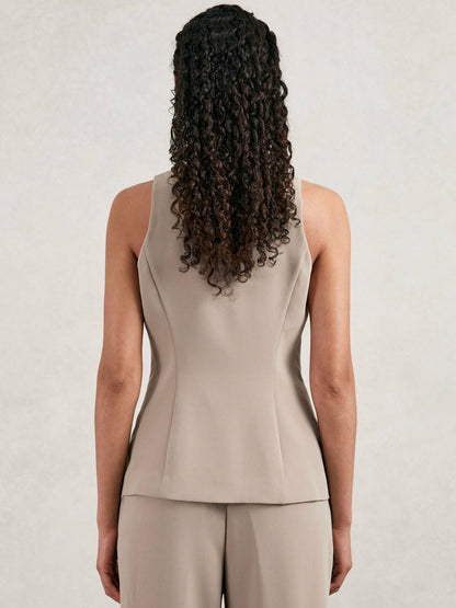 Luxe Suiting Vest in Beige Women | Reiss