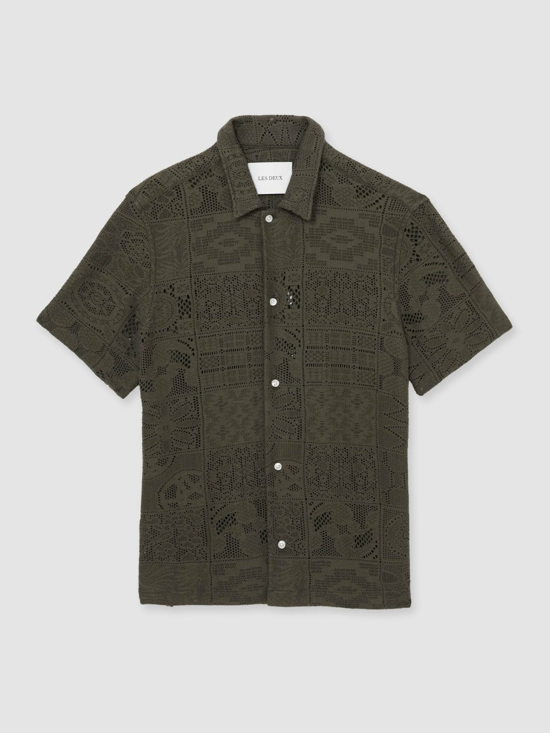 Les Deux Blend Lace Shirt in Olive Green Men | Reiss