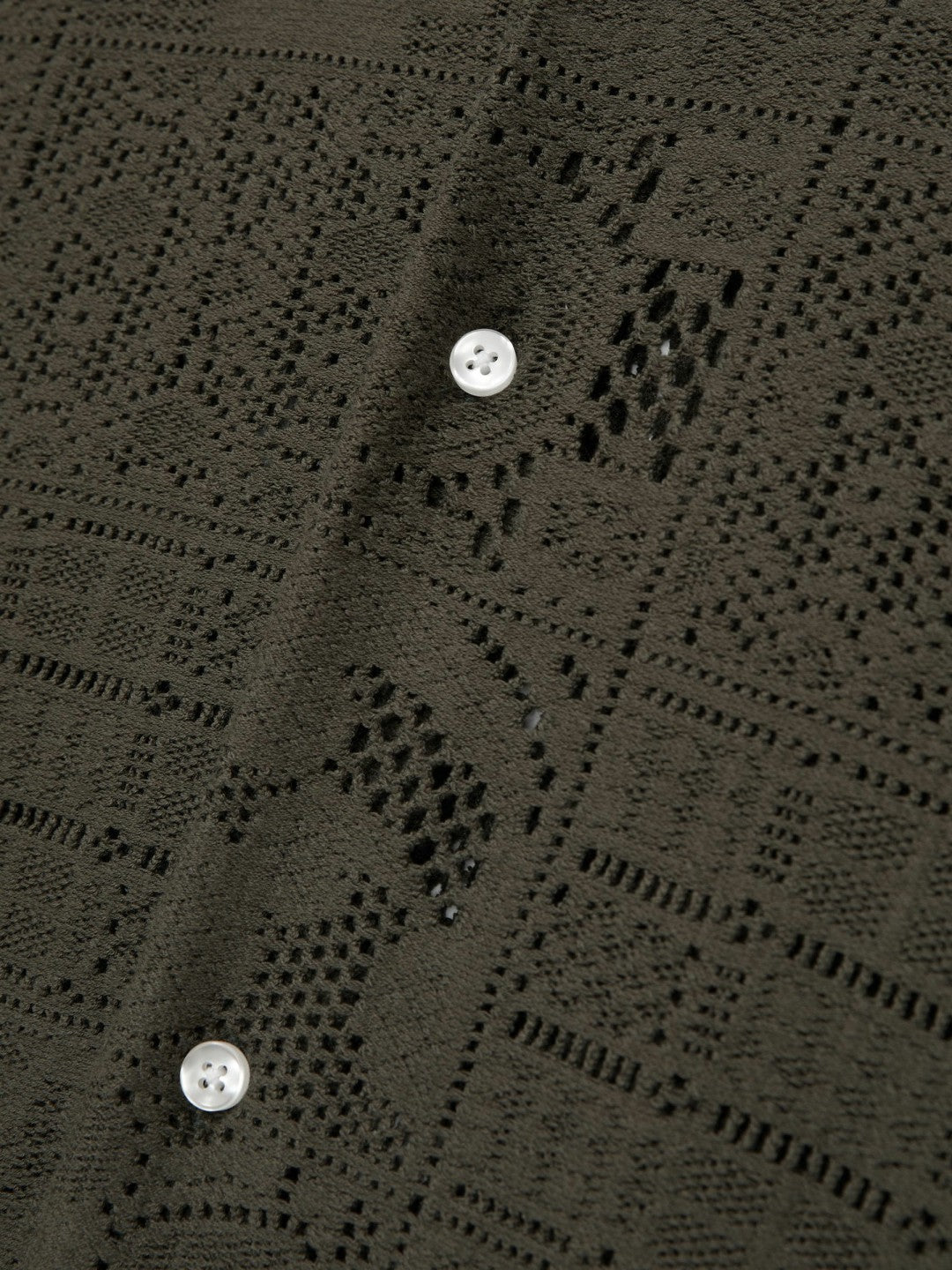 Les Deux Blend Lace Shirt in Olive Green Men | Reiss