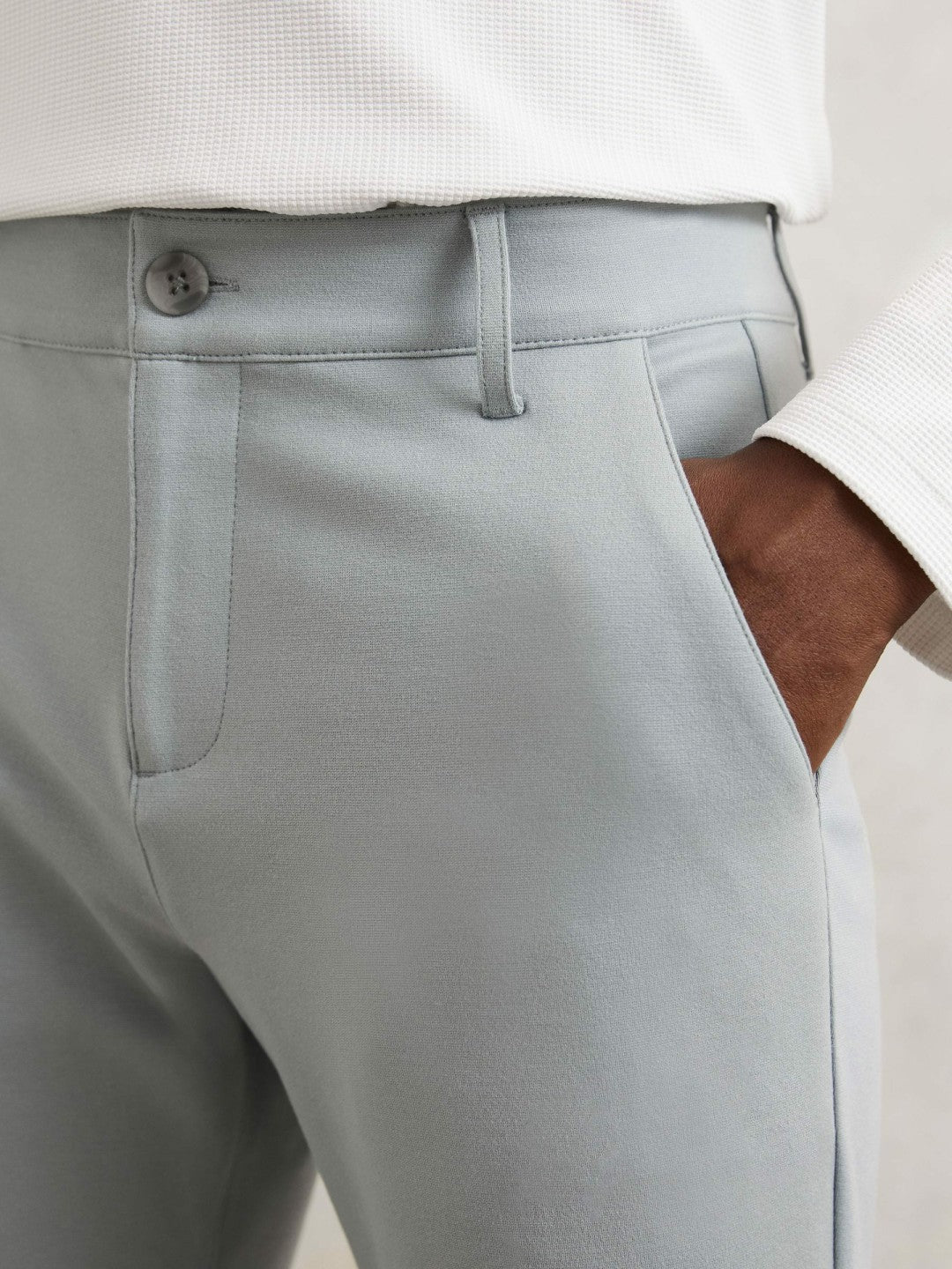 Paige Slim-Fit Stretch Trousers in Moon Shadow Blue Men | Reiss